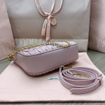 MIU MIU 5BH211 zippered satin and soft sheepskin pockets