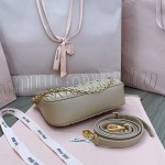 MIU MIU 5BH211 zippered satin and soft sheepskin pockets