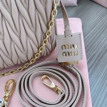 MIU MIU 5BH211 zippered satin and soft sheepskin pockets