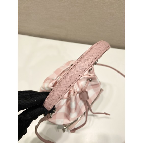 Prada 1BH038 Plaid Hardware Handbag