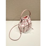 Prada 1BH038 Plaid Hardware Handbag