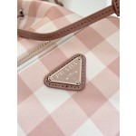 Prada 1BH038 Plaid Hardware Handbag
