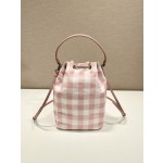 Prada 1BH038 Plaid Hardware Handbag