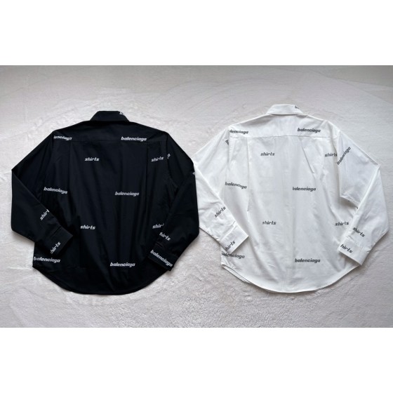 Balenciaga New Digital Letter Line Long Sleeve Shirt