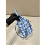 Prada 1BH038 Plaid Hardware Handbag