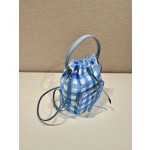 Prada 1BH038 Plaid Hardware Handbag