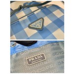 Prada 1BH038 Plaid Hardware Handbag