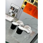 Hermes genuine leather outsole, combined with small square heels