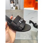 Hermes genuine leather outsole, combined with small square heels