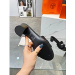 Hermes genuine leather outsole, combined with small square heels