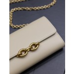 SAINT LAURENT LE MAILLON Plain grain cowhide chain bag model: 738109
