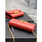 SAINT LAURENT LE MAILLON Plain grain cowhide chain bag model: 738109