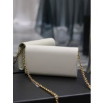 SAINT LAURENT LE MAILLON Plain grain cowhide chain bag model: 738109