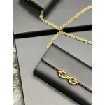 SAINT LAURENT LE MAILLON Plain grain cowhide chain bag model: 738109