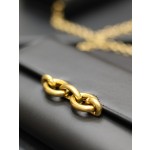 SAINT LAURENT LE MAILLON Plain grain cowhide chain bag model: 738109