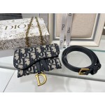 Dior Blue Jacquard Fabric Dior Oblique Pattern Nano Handbag Model Number s0220