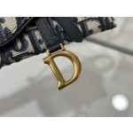 Dior Blue Jacquard Fabric Dior Oblique Pattern Nano Handbag Model Number s0220