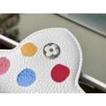 𝐋𝐎𝐔𝐈𝐒𝐕𝐔𝐈𝐓𝐓𝐎𝐍 M21637/48865 White Collaborated Colorful Dot Small Size x Kusama Yasunari Collaboration Series