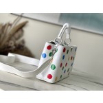 𝐋𝐎𝐔𝐈𝐒𝐕𝐔𝐈𝐓𝐓𝐎𝐍 M21637/48865 White Collaborated Colorful Dot Small Size x Kusama Yasunari Collaboration Series