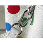 𝐋𝐎𝐔𝐈𝐒𝐕𝐔𝐈𝐓𝐓𝐎𝐍 M21637/48865 White Collaborated Colorful Dot Small Size x Kusama Yasunari Collaboration Series