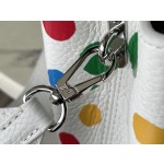 𝐋𝐎𝐔𝐈𝐒𝐕𝐔𝐈𝐓𝐓𝐎𝐍 M21637/48865 White Collaborated Colorful Dots Mini x Grass Maisen Collaboration Series