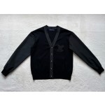 Louis Vuitton... Big Zhangzi Knitted V-neck Technology Spliced Cardigan Coat