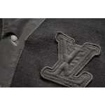 Louis Vuitton... Big Zhangzi Knitted V-neck Technology Spliced Cardigan Coat