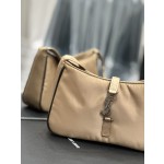 SAINT LAURENT Apricot Silver Button with Black Edge Nylon Model Number: 657228