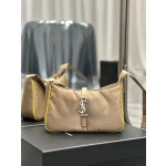 SAINT LAURENT Apricot White Button with Yellow Edge Nylon Model Number: 657228