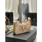 SAINT LAURENT Apricot White Button with Yellow Edge Nylon Model Number: 657228