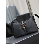 SAINT LAURENT black gold buckle nylon model number: 657228