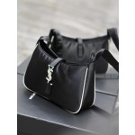 SAINT LAURENT Black White Button with White Edge Nylon Model Number: 657228