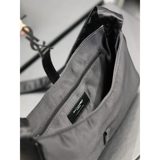 SAINT LAURENT Black Black Button Nylon Model Number: 657228