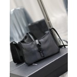 SAINT LAURENT Black Black Button Nylon Model Number: 657228