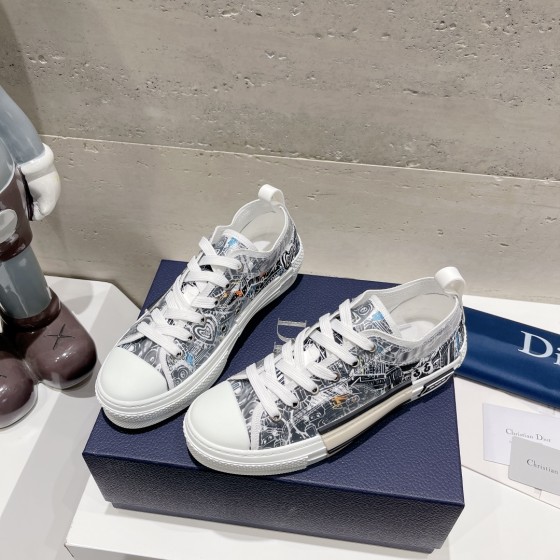 Dior letters, film, lace up casual shoes