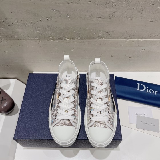 Dior letters, film, lace up casual shoes