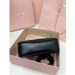 MIU MIU 5BH211 zippered satin and soft sheepskin pockets