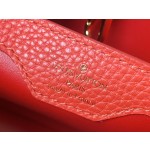 𝐋𝐎𝐔𝐈𝐒𝐕𝐔𝐈𝐓𝐓𝐎𝐍 N80931 Elephant Grey Red Inner Small This Capuchines Small Handbag