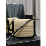 SAINT LAURENT apricot suede plaid with patent leather model: 635025