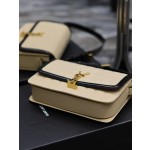 SAINT LAURENT apricot suede plaid with patent leather model: 634305