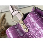𝐋𝐎𝐔𝐈𝐒𝐕𝐔𝐈𝐓𝐓𝐎𝐍 N94227/M48865 Purple color matching crocodile pattern silver buckle