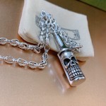 Gucci Double G Classic Beer Bottle Skull Pattern Necklace