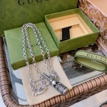 Gucci Double G Classic Beer Bottle Skull Pattern Necklace