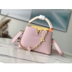 𝐋𝐎𝐔𝐈𝐒𝐕𝐔𝐈𝐓𝐓𝐎𝐍 M20845 Grapefruit Pink Flower Three Piece This Capuchines Mini Handbag