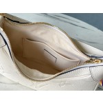 𝐋𝐎𝐔𝐈𝐒𝐕𝐔𝐈𝐓𝐓𝐎𝐍 M46099 milk white embossed Bagatelle handbag