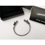 Crow Heart Double Skull Head Bracelet