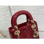 Dior three patent leather cherry red