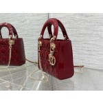 Dior three patent leather cherry red