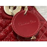 Dior three patent leather cherry red