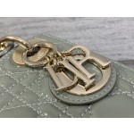 Dior three-grid patent leather rock ash 6603